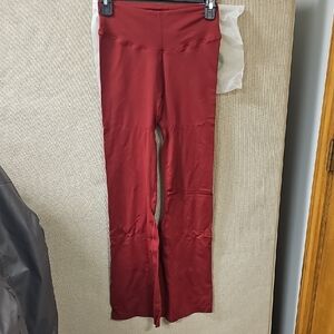Red High-Waisted Yoga Pants